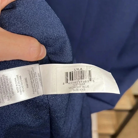 Dress the Population Lyla Midi Dress in Midnight Blue Size XXS - Picture 8 of 9